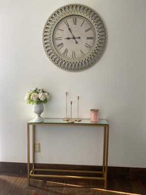 Dillard Narrow Long Console Table Deep Gold - Aiden Lane