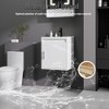 KTMBDW Floating Bathroom Vanity with Sink, Single Sink Wall Mounted Bathroom Vanity, White Ceramic Basin Top for Small Space - 2 of 4
