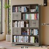 SOLACE FURNITURE 70" Tall Bookshelf with with 3 Bins Storage, 48" Wide Modern 5 Tier Bookcase for Living Room,Office - 3 of 4