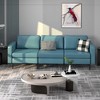 Costway Modern Modular 3-Seat Sofa Couch w/ Side Storage Pocket & Metal Leg - 3 of 4