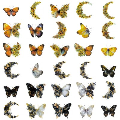 (60pcs), midnight and amber