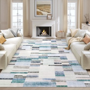 Machine Washable Rug Modern Rug Non Slip, Soft Non Shedding Indoor Carpet - 1 of 4