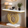 Hommoo Narrow Console Table, 41" Entryway Sofa Table with Ring Base - 4 of 4