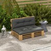Outsunny 2 Seater Pallet Cushions Outdoor 3.9 in. Thick Replacement Cushions with Tufted Design for Garden, Patio - 2 of 4