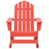 vidaXL Patio Rocking Adirondack Chair Solid Fir Wood Red - 2 of 4