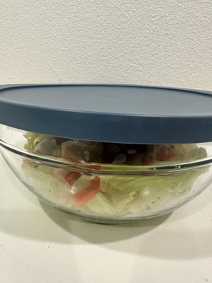 4qt Glass Mixing Bowl with Lid Clear - Figmint™