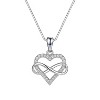 925 Sterling Silver Heart Collar Necklace with Cubic Zirconia for Women - Gift for Novia Esposa Mama en Navidad Aniversario - Joyería Brillante - 2 of 4