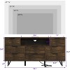 Spacious 8-Drawer Black Dresser with App-Controlled LED Lights & Built-in Charging Station – Ideal for Any Room - 3 of 4