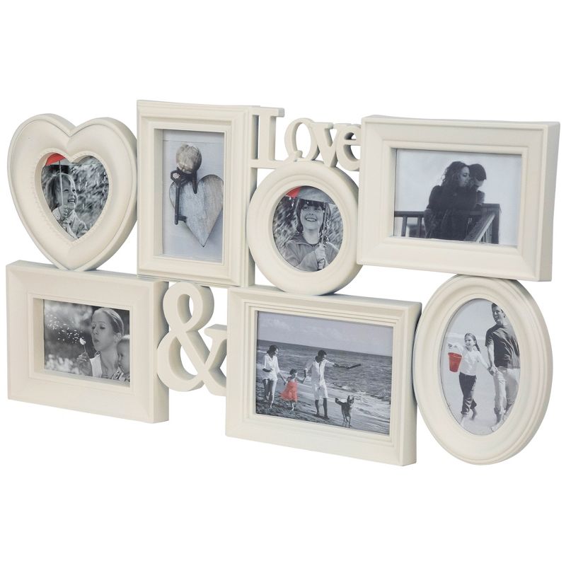 Northlight 26.5" White Multi-Sized Love Collage Picture Frame Wall Decor, 4 of 8