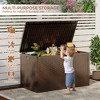 Gallon Outdoor Storage Box Waterproof, Lockable Resin Deck Box, Patio Deck Storage Box For Package Delivery, Square Deck Box Small Container - 4 of 4