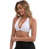 INSPIRE CHIC Women's Halter Neck Plunge Wirefree Backless Cozy Breathable Workout Fitness Sports Bras - 3 of 4