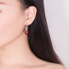 Paaaawaters 925 Sterling Silver 5A Pure Brillant Heart Cut Cubic Zirconia Love Heart Dangle Earrings for Women - 3 of 4