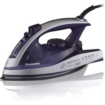 Panasonic Dry and Steam Iron with Alumite Soleplate, Temperature Dial and Safety Auto Shut Off – 1700 Watt Multi Directional Iron – NI-W950A, Purple