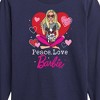 Boys' - Barbie - Peace Love Barbie Long Sleeve Graphic T-Shirt - 2 of 4