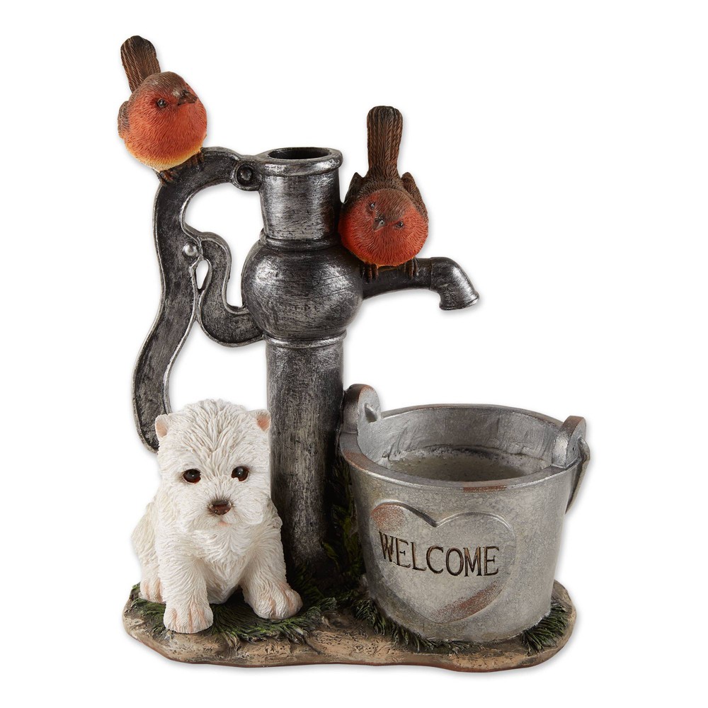 Photos - Fountain Pumps 12.25" Polyresin Little Pup and Water Pump Statue - Zingz & Thingz