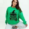 Simply Sage Market Women's Graphic Sweatshirt Good Witch Broom - 2 of 4
