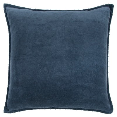 22"x22" Oversize Pintuck Striped Square Throw Pillow Navy - Rizzy Home ...