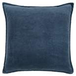22"x22" Oversize Solid Velvet Pearl with Silver Beads Square Throw Pillow - Rizzy Home