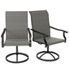 Outsunny Patio Swivel Chairs Set of 2, High Back Patio Dining Chairs with All-Weather Mesh Fabric and Metal Frame for Backyard, Porch or Garden - 4 of 4