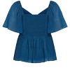 Women's Plus Size Marci Top - poseidon | CITY CHIC - 4 of 4