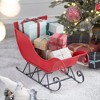 KWPZQEB Iron Christmas Santa Sleigh Basket, Farmhouse Distressed Christmas Santa Sleigh Holiday Tabletop, Vintage Indoor Classic Christmas Decoration - 2 of 4