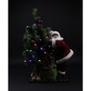 Northlight 30" Battery Operated Green and Red LED Lighted Santa Claus with Tree Christmas Figurine - 2 of 3