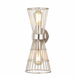 Alito Collection 2-Bulb Matte Black Geometric Pendant Light - 17.5" for Bathroom & Hallway - 1 of 1