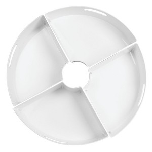 iDesign Set of 4 Lazy Susan 1/4 Wedge Bins with Handles - White - 1 of 4