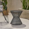 NicBex 16" Hourglass Iron Accent Table, Open Cage Bistro Table,  Metal Side Table Outdoor/Indoor for Bohemian Gardens & Decks - 4 of 4