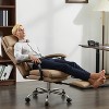 GALAXHERO Executive Leather Home Office Chair with Footrest, High Back Heavy Duty Ergonomic Desk Chair, Big and Tall with Lumbar Support - 2 of 4