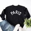 Simply Sage Market Women's Graphic Sweatshirt Embroidered Paris Arched - M - Midnight - image 3 of 3