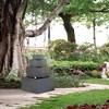 NAYSAYE Fountain Cement Decorative 4 Tier Block Water Feature for Garden Patio Backyard, Gray, 19.7"*41.7"*88" - 4 of 4