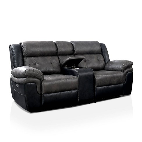 Melio Loveseat With 2 Powered Recliners Gray/black - Homes: Inside ...