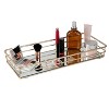 ELLE DECOR Vanity Tray with Mirror Gold : Microfiber, Machine Washable, Non-Slip Backing - 2 of 4