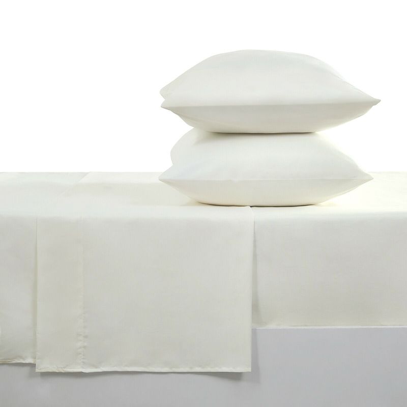 Kate Aurora Hotel Living Ultra Soft Microfiber Hypoallergenic Sheet Sets - Ivory, Full, 3 of 5