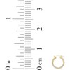 10k Two-Tone Gold 6mm Diamond Pattern Textured Hoop Earrings - 3 of 3
