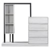 NicBex Modern 4-Drawer Bedroom Dressers for Closet,Wooden Dresser Chest with Shelves,Chest of Drawers for Bedroom,Entryway,White - 3 of 4