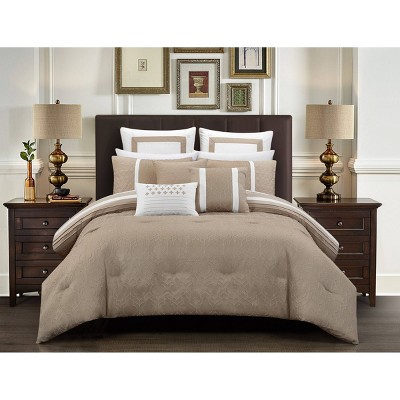 8pc Queen Arlea Comforter Set Beige - Chic Home Design