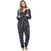 Just Love Womens One Piece Winter Holiday Adult Bodysuit Faux Shearling Lined Hoody Xmas Pajamas - image 4 of 4