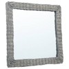 vidaXL Mirror Natural Wicker, Glass 19.7 x 19.7 in Decorative Inlays - 2 of 4