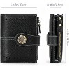 Wikineon Small Women's Leather Bifold Wallet - RFID Blocking Credit Card Holder with Zipper Coin Pocket, Organized Card Slots for Easy Access - 4 of 4