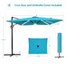 Sonkuki 11.5×9FT Offset Outdoor Solar LED Patio Aluminum Cantilever Umbrella with Infinite Canopy Angle Adjustment - 3 of 4