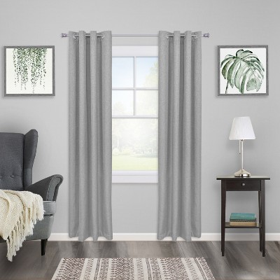 Pewter Telescoping Metal Curtain Rod with Decorative Finials, 36-66 inches