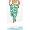 HAPPY BAY Men's Holiday Pareo Standard Swimsuits Elegant Vacation Summer Sarong Swimwear Long Swim Beach Wrap for Men One Size Blue, flamingo - 3 of 4