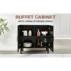 Dexmalle Side Buffet Cabinet with Rattan Door,Living Room - 4 of 4