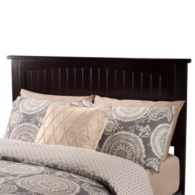 Espresso Queen Wood Headboard with Attachable Charger