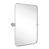 TEHOME Rounded Rectangular Pivoting Metal Framed Wall Mounted Bathroom Vanity Mirror - 4 of 4