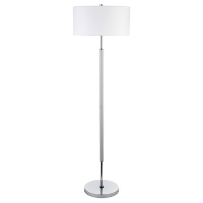 Hudson and Canal 2-Light Floor Lamp with Fabric Shade