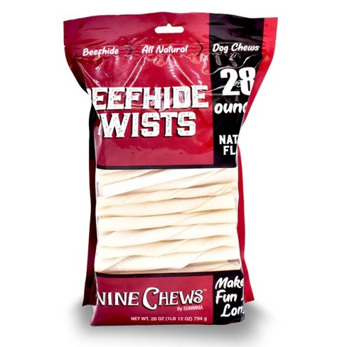 Canine Chews Natural Beef Twist Rawhide Dog Treats 28oz Target