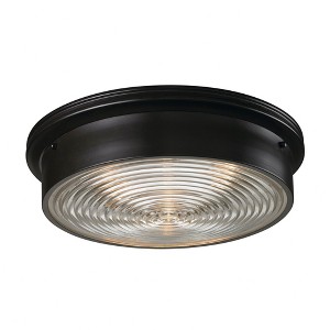 Elk Home Chadwick 3 - Light Flush Mount in  Oiled Bronze - 1 of 3